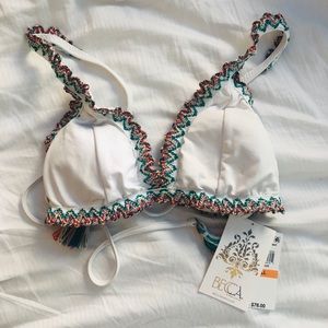 Becca Mardi Gras Bikini Top in White